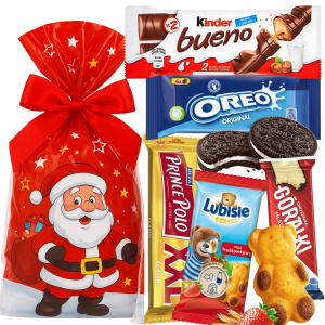 Zestaw Prezentowy Gotowe Słodycze Paczka Kinder  Prezent Dla Dzieci Mikołaj Choinka  